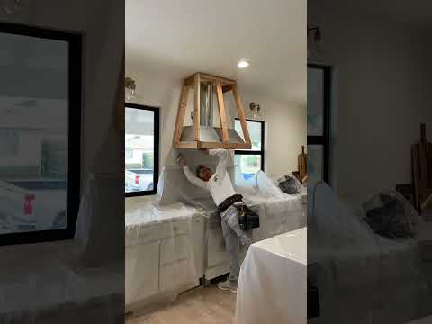 FINALLY! Our range hood is almost done! #diy #diyproject #homeimprovement #kitchenremodel #homediy
