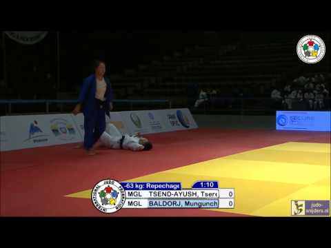 Judo 2013 Grand Prix Abu Dhabi: Tsend Ayush (MGL) - Baldorj (MGL) [-63kg] rep
