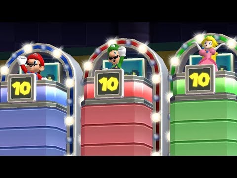 Mario Party 9 Step It Up - Mario vs Luigi vs Peach vs Daisy Master Difficulty Gameplay | GreenSpot