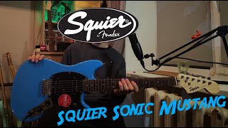 Video thumbnail for Обзор на Squier Sonic Mustang HH California Blue by DanilDandyy