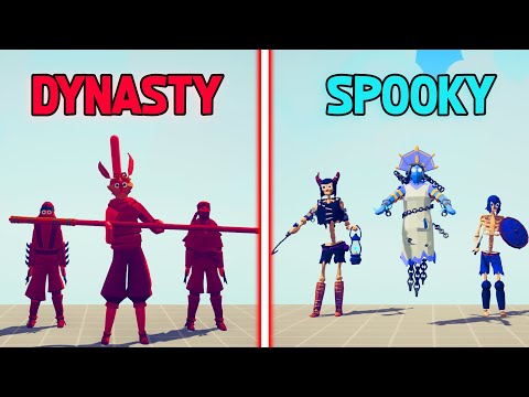 DYNASTY TEAM vs SPOOKY TEAM - Totally Accurate Battle Simulator | TABS