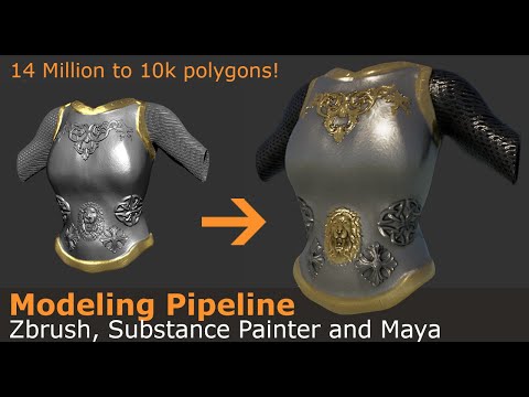 3D Modeling Pipeline: ZBrush, Substance Painter, and Maya