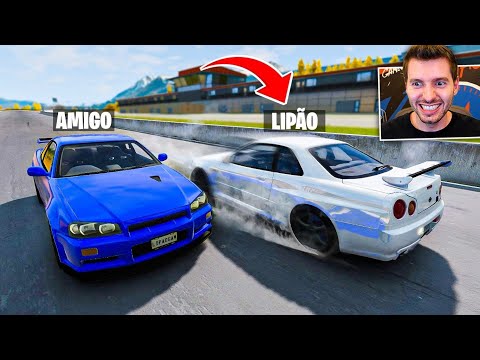 TROLLEI meu amigo DE RÉ NO RACHA no BeamNG Drive Multiplayer!