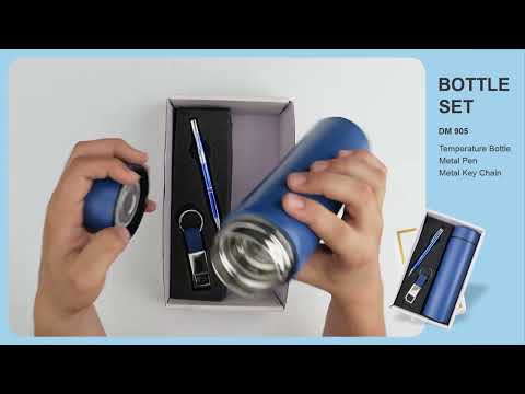 Gifting Bottle Pen And Keychain Gift Set DM-906
