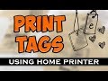 Print any text you want on tags using your home printer for junk journals