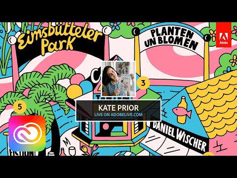 Live Illustration with Kate Prior 2/3 - Hosted by Michael Chaize | Adobe Creative Cloud
