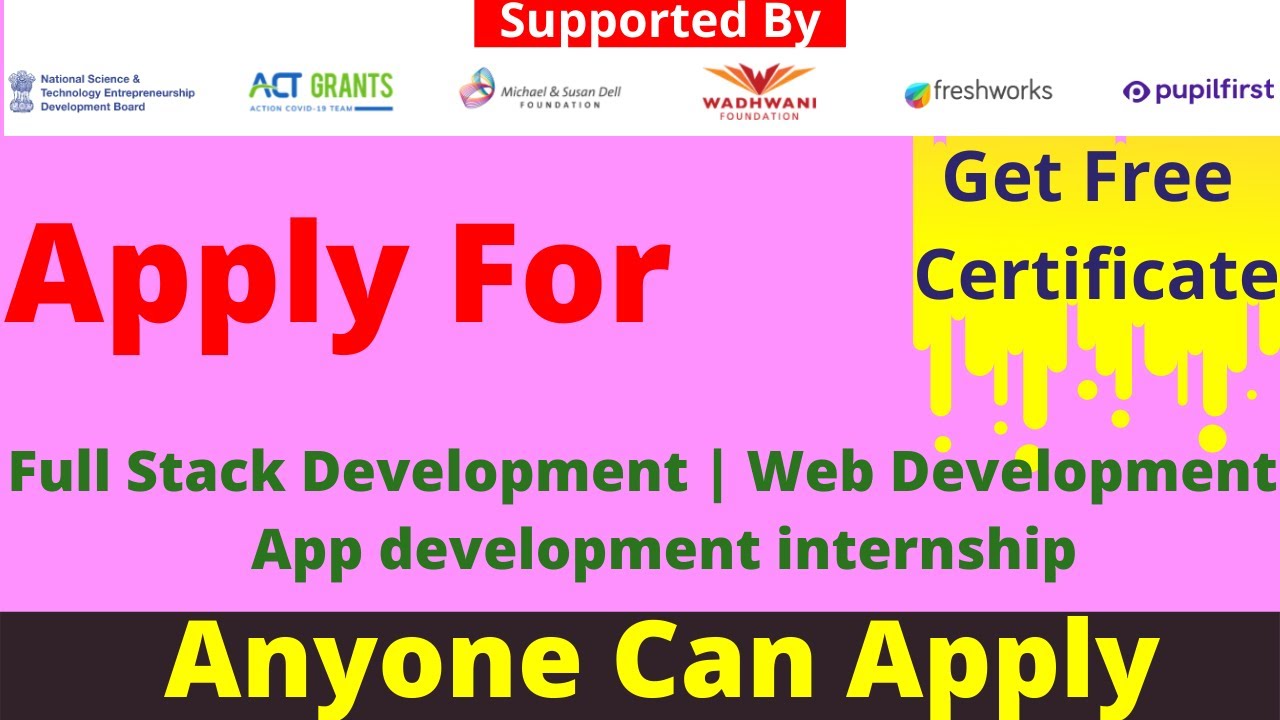 Internship With Free Certificate | Full Stack Development | Web Development | App development intern
