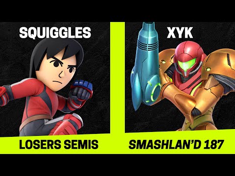 SmashLAN'd 187 Losers Semis - Squiggles (Mii Brawler) vs XYK (Samus) - SSBU Tournament