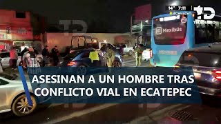 Asesinan a balazos a automovilista en carril del Mexibús en Ecatepec