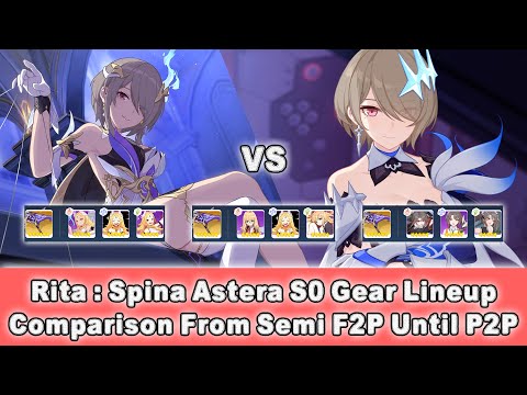 [Beta 5.5] Honkai Impact 3 SEA - Rita SA S0 Gear Lineup Comparison From Semi F2P Until P2P