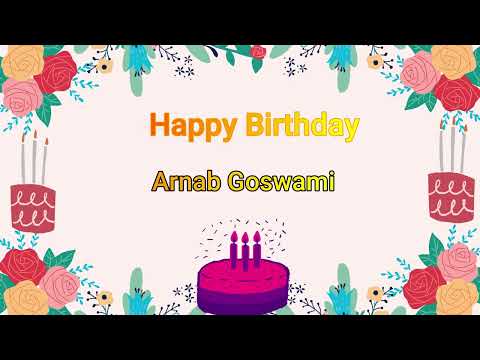 Arnab Goswami Happy Birthday l Happy Birthday To You Arnab Goswami l Birthday ninja