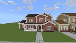 How To Build A Suburban House 🏠 In Minecraft Tutorial 745