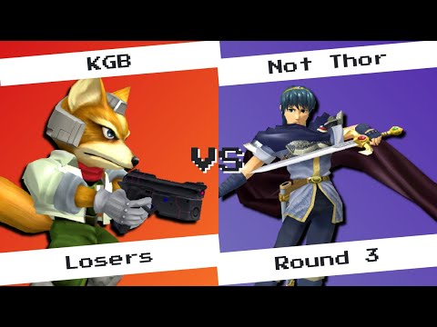 DFW Melee Circuit Bracket SSBM - KGB (Fox) Vs. Not Thor (Marth) - Smash Melee Losers Round 3