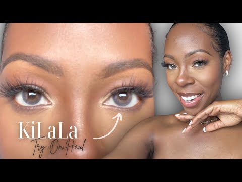 Realistic everyday colored contacts for dark eyes  ft. KiLaLa