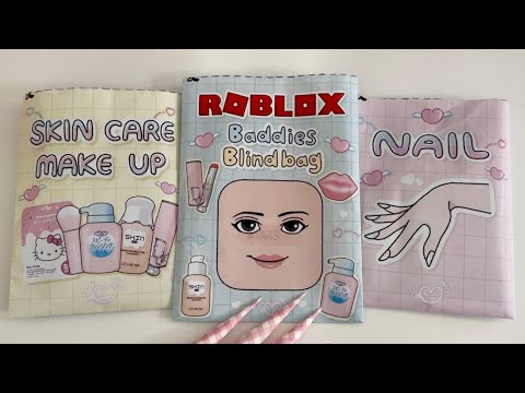 [☁️Tutorial☁️] Roblox Skincare Baddies Makeup Blindbag✨ ASMR | Paper diy | Satisfying | 로블록스 블라인드백????