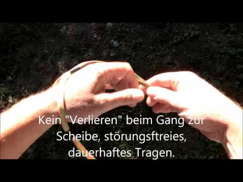 Bogenschießen - Anlegen und Gebrauch der Finger- bzw. Handschlinge