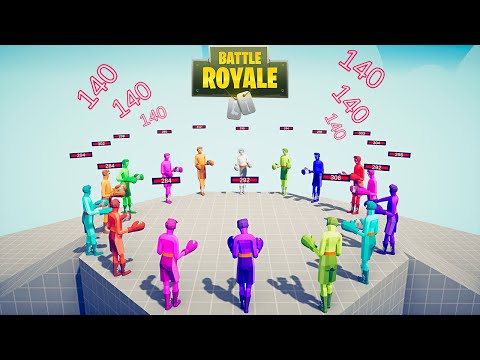 MELEE UNITS BATTLE ROYALE with DAMAGE INDICATOR - Totally Accurate Battle Simulator | TABS