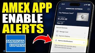 How to enable using the Amex Card Mobile app for alerts - Quick Tutorial