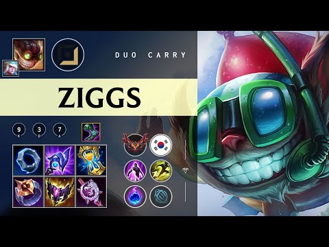 Ziggs Carry vs Aphelios - KR Grandmaster Patch 26.01