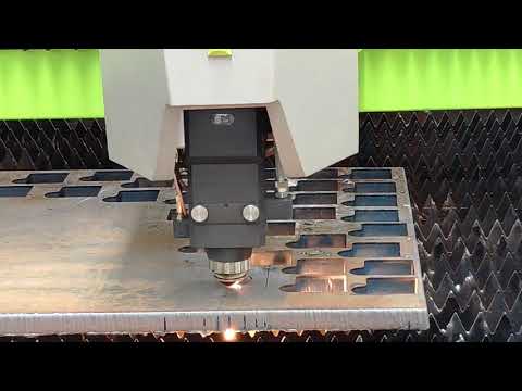 ESF-3015G open type double drive fiber laser cutter processing 18mm carbon steel