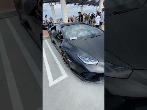 Thumbnail for Modified Blacked Out Lambo Huracan Performante #cars #sportscar #supercar #lamborghini #huracan #v10 by Forged composite