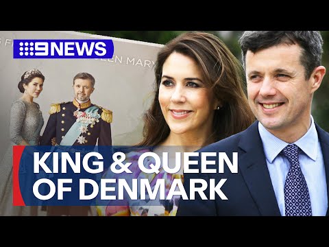 Prince Frederik and Princess Mary to be crowned King and Queen of Denmark | 9 News Australia