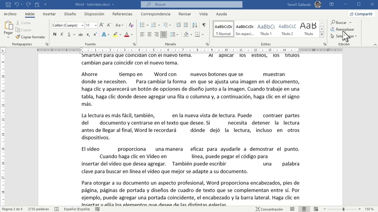 Cómo eliminar ESPACIOS en blanco en Word