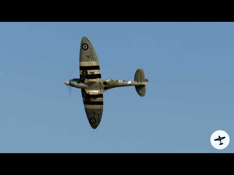 GIANT BRUTAL SOUND VINTAGE FIBERGLASS 1:4 RC SPITFIRE SCALE FLIGHT | Flight 2