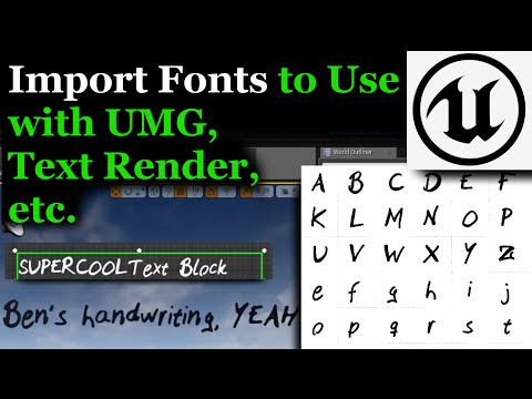 UE4 Tutorial | Import Fonts for UMG, Text Render, etc.