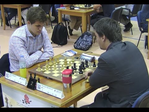 EXCITING BISHOP VS KNIGHT ENDGAME!!! MAGNUS CARLSEN VS ALEXANDER MOROZEVICH - BLITZ CHESS 2014