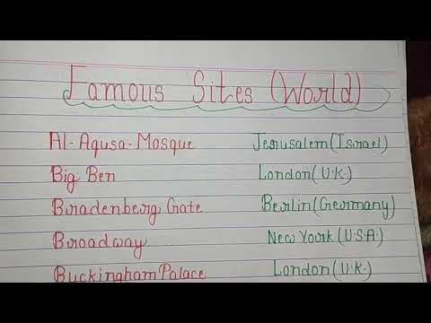Famous sites of the World