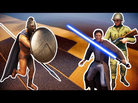 20 MILLION SPARTANS vs 200,000 JEDI KNIGHTS + 200,000 AMERICAN SOLDIER SHOTGUN | UEBS 2