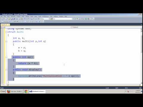 Methods In Struct In C NET Tamil