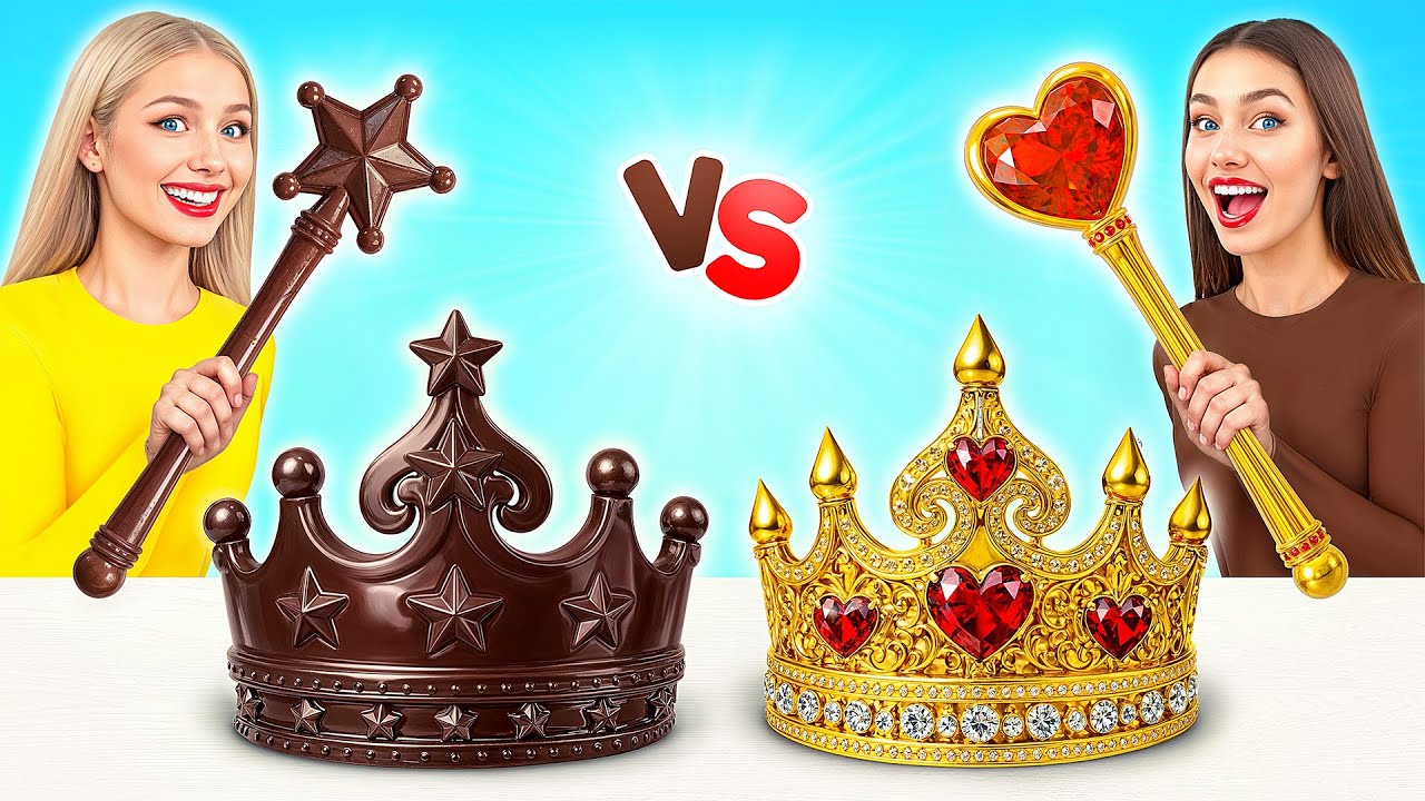 チョコレートの食べ物 vs 本物の食べ物のチャレンジ | 素晴らしいフードチャレンジ Multi DO Challenge