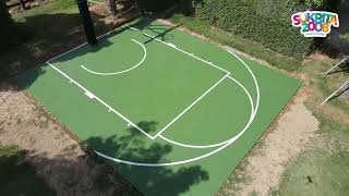 พื้นสนามบาสเกตบอลครึ่งสนาม ที่ สวนผึ้ง ราชบุรี พื้นสนามบาสเกตบอลครึ่งสนาม ที่ สวนผึ้ง ราชบุรี