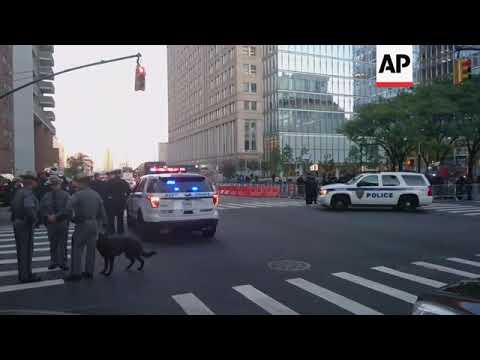 Police at scene after suspicious package found in New York