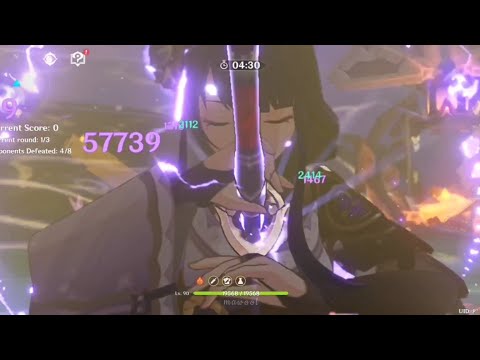 [Showcase dump] Raiden Shogun burst slash damage "Second Blooming" event Genshin Impact