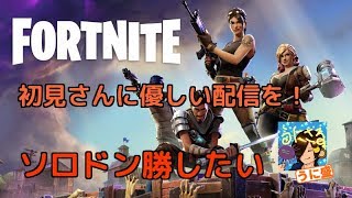 【Fortnite】初見さんに優しい配信をしよう！ソロドン勝したい！！【初見さん歓迎】