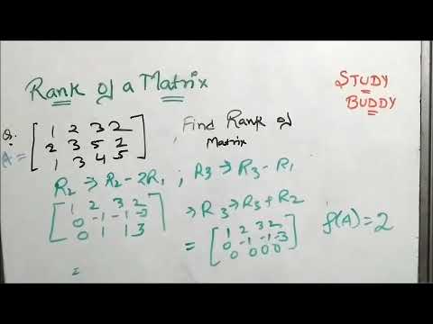 Rank of Matrix - Sem 1 Maths Video