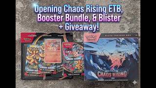 Chaos Rising ETB + Bundle + Blister — Rough Pull Rates 😬 (GIVEAWAY)