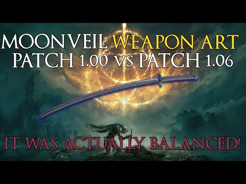 Moonveil patch 1.00 vs patch 1.06 weapon art comparison | Elden Ring 1.00