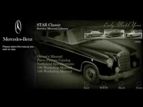 Thumbnail for Mercedes Benz Star Classic Service Manual Library Volume 2 by Car