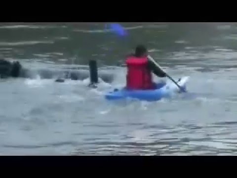 Caiac pe Olt langa Brasov-Podu Olt