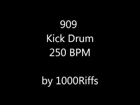 909 Kick Bass Drum 250 BPM - Beats Per Minute