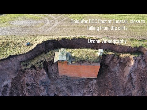Cold War ROC Nuclear bunker at Tunstall, East Yorkshire. January 2026. Drone footage 