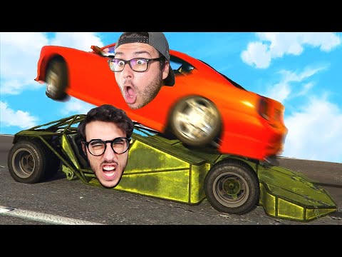 FACCIO VOLARE SULL' AUTO RAMPA I MIEI AMICI - GTA 5 contro STEF PHERE e BADDI