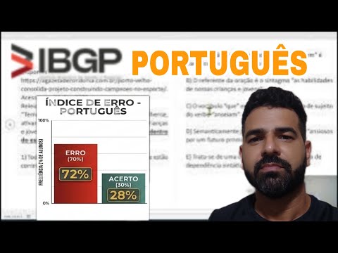 IBGP ALTO ÍNDICE DE ERRO QUESTÕES PORTUGUÊS CARGO AGENTE DE SAÚDE E AGENTE DE ENDEMIAS 