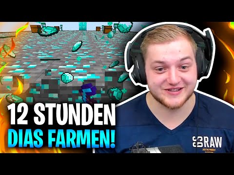 SecondTry -  🤯💎12 hours of DIAMONDS FARMING in Minecraft?!  |  Funny talk with community!