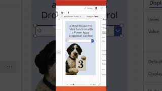 3 ways to use the Power Apps Table function with a Table SHORT #powerapps  #tutorial