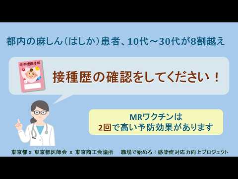都内の麻しん（はしか）患者の8割以上が10代から30代【麻しん啓発動画】PC版